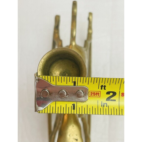 SOLD- R.O.C. Taiwan Vintage Solid Brass Rocking Horse Pony Candle Holder - Picture 12 of 12